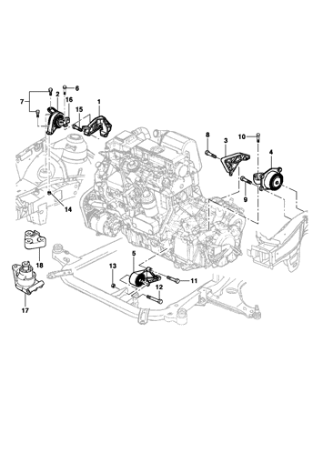 Imagem de Fixação do motor (Diesel)