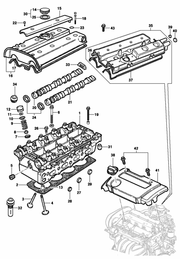 Imagem de Cabeçote do motor 16V
