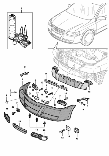Imagem de Pára-choque dianteiro (Hatch/Sedan) (ano modelo 2003/)