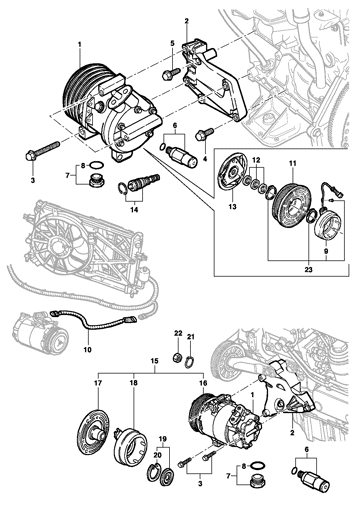 Imagem de Compressor do ar condicionado