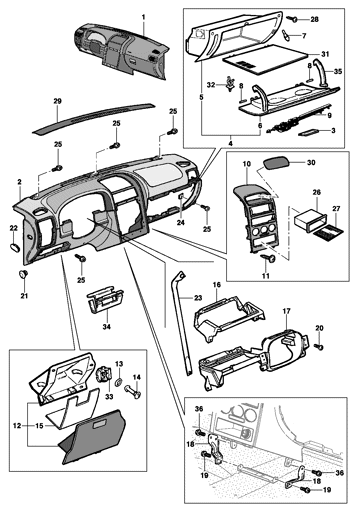 Imagem de Cobertura do painel de instrumentos (Hatch/Sedan)