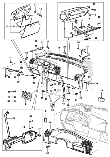Imagem de Cobertura do painel de instrumentos (Zafira)