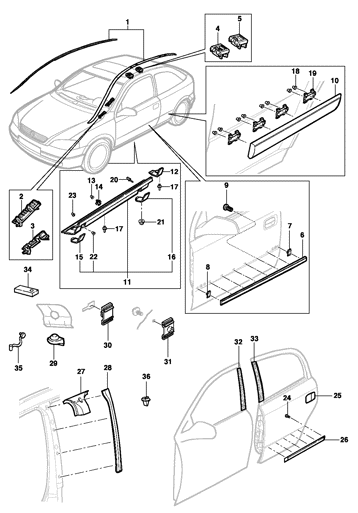 Imagem de Molduras (Hatch/Sedan)