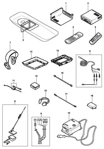 Imagem de Acessórios - reprodutor de DVD/VHS (Zafira)