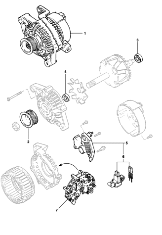 Imagem de Alternador de 70A - BOSCH