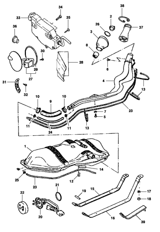 Imagem de Reservatório de combustível - modelo HatchBack