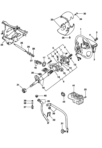 Imagem de Volante e coluna de direção fixa c/ airbag
