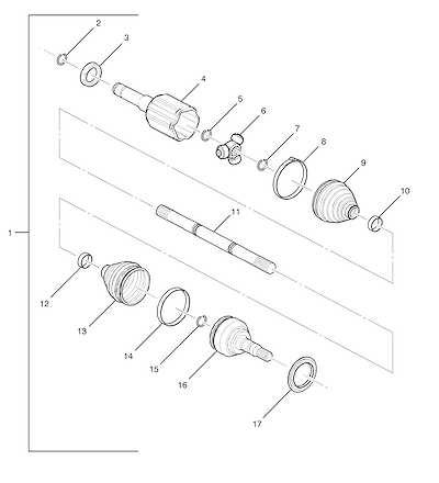 Imagem de Eixo e junta homocinética para roda dianteira LE