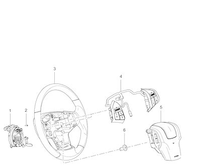 Imagem de Volante e controle de velocidade de cruzeiro com airbag e interruptores