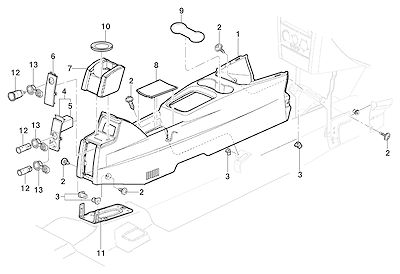Imagem de Console e acessórios internos para Meriva