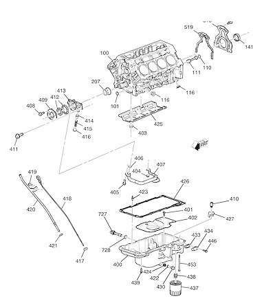 Imagem de Bomba e cárter de óleo para motor 6.2L V8 (L99/6.2J)