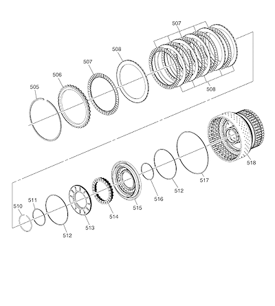 Imagem de Transmissão automática (MI1)(10L60) conjunto de embreagem completa