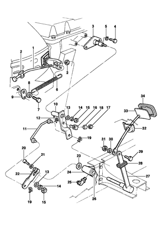 Imagem de Pedal e controle da embreagem - diesel Detroit