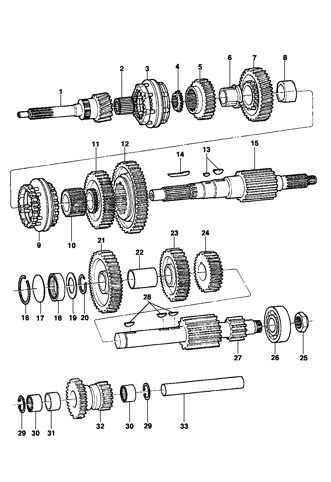 Imagem de Componentes interno - 5 velocidades sincronizada - Fuller