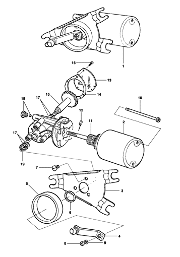 Imagem de Motor do limpador e componentes