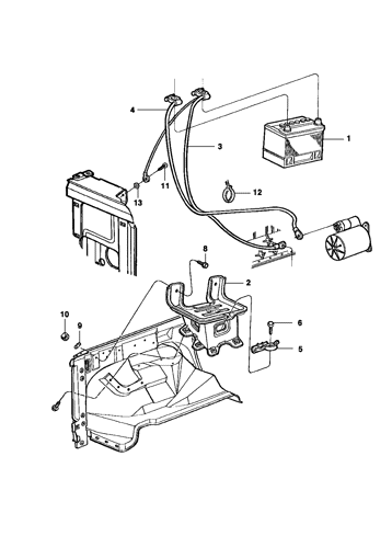 Imagem de Bateria e cabos - Motor alcool/gasolina