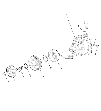 Imagem de Compressor e componentes do ar-condicionado (1.6) (2013–2014)