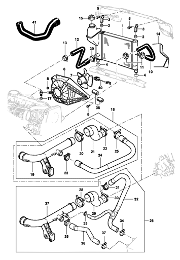 Imagem de Arrefecimento do motor (ano modelo 2001/2006)