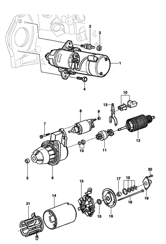 Imagem de Motor de partida e componentes - BOSCH