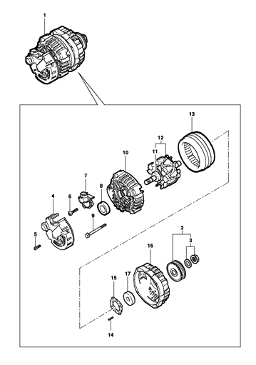 Imagem de Alternador 55A VALEO