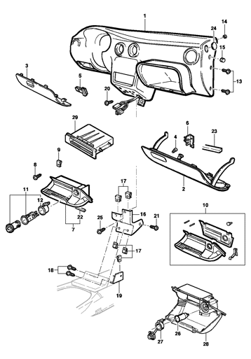 Imagem de Cobertura do painel de instrumentos (ano modelo 2001/2006)