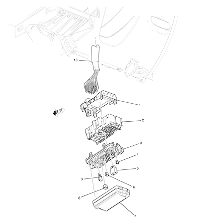 Imagem de Relés, fusíveis e fiação do painel de instrumentos