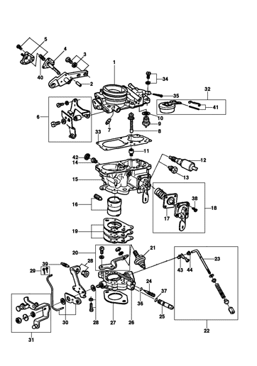 Imagem de Carburador corpo simples - Solex