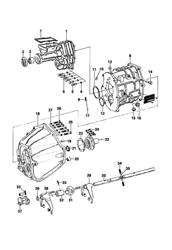 Imagem de Transmissão 4 velocidades - motor 1.0l (1992)