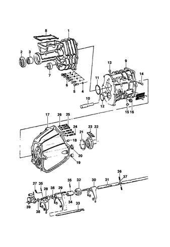 Imagem de Transmissão 5 velocidades - motor 1.0l/1.6l (1982/1994)
