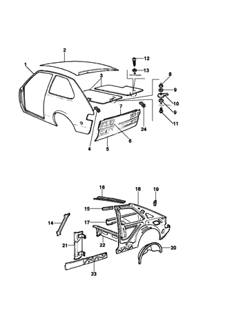 Imagem de Painéis laterais interno e externo  - modelo Hatch 2p