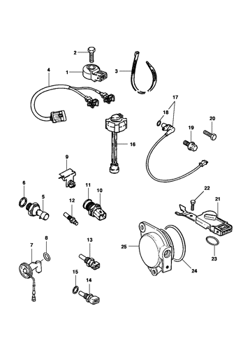 Imagem de Sensores e interruptores do motor