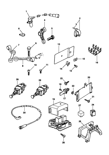 Imagem de Componentes elétricos do sistema de freios