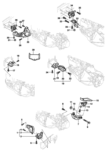Imagem de Fixação do motor - Transmissão mecânica