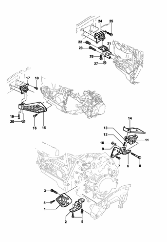 Imagem de Fixação do motor - Transmissão automática