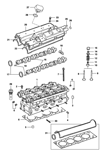 Imagem de Cabeçote do motor 16 válvulas