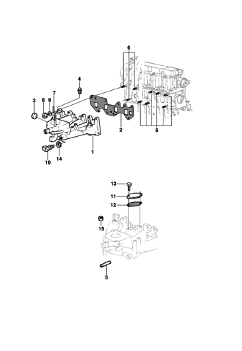Imagem de Coletor de admissão do motor 8 válvulas EFI