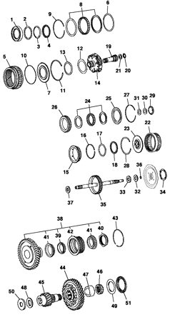 Imagem de Transmissão automática - eixos primário e secundário
