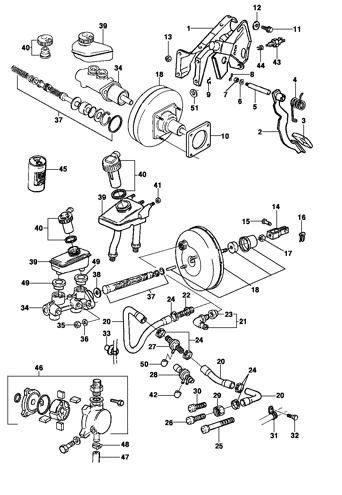Imagem de Pedal, cilindro mestre e servo freio