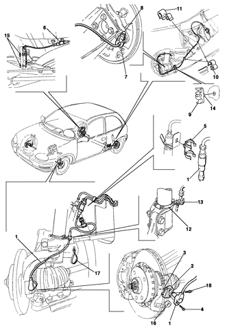 Imagem de Sensor de velocidade do sistema ABS