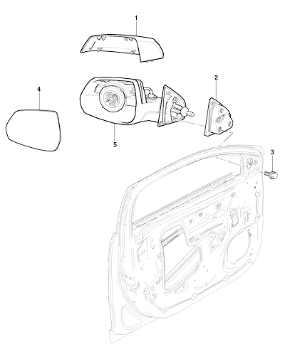 Imagem de Espelho e retrovisor manual externo com cobertura e acessórios completos