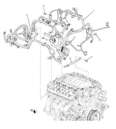 Imagem de Chicote e fiação elétrica do motor L99/6.2J