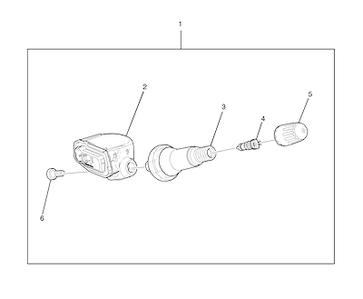 Imagem de Sensor de pressão do pneu com válvula e tampa para instalação oficial