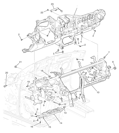 Imagem de Painel de instrumentos e estrutura (2016–2024) AG, AH, AJ, AK