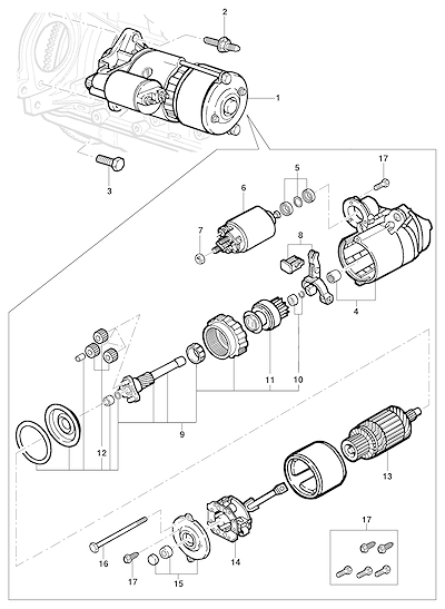 Imagem de Motor de partida Delco para motores LM3, LN2, LG1, LP8 e LLK