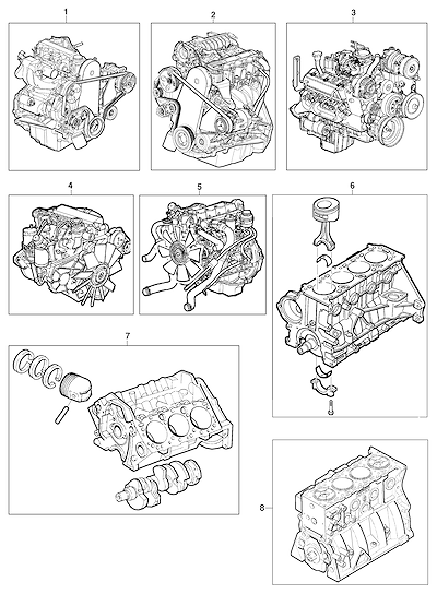 Imagem de Motor conjunto 3.6 e 3.8 V6 SFI completo e parcial