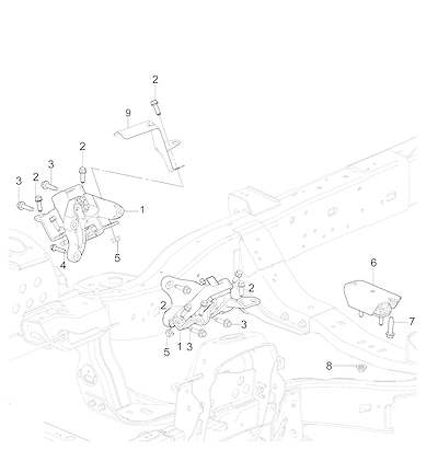 Imagem de Fixação e montagem do motor V6 (LY7, LFX) e transmissão