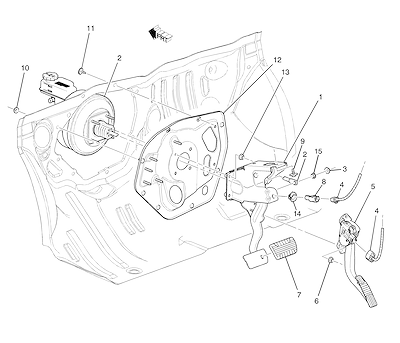 Imagem de Pedal de freio e componentes para transmissão automática ME7, MH2, MH4, MN5