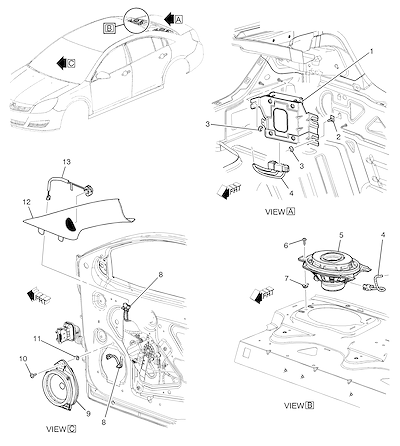 Imagem de Sistema de áudio com alto-falantes, amplificador e fiação para som automotivo
