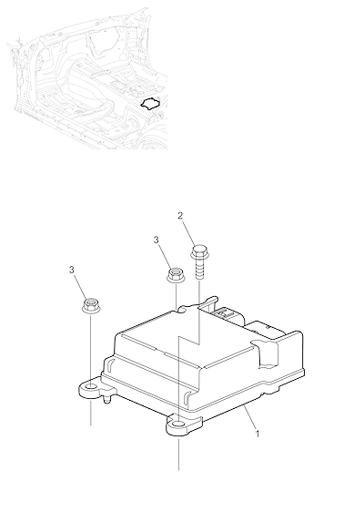 Imagem de Sistema air-bag suplementar módulo e sensores de diagnóstico