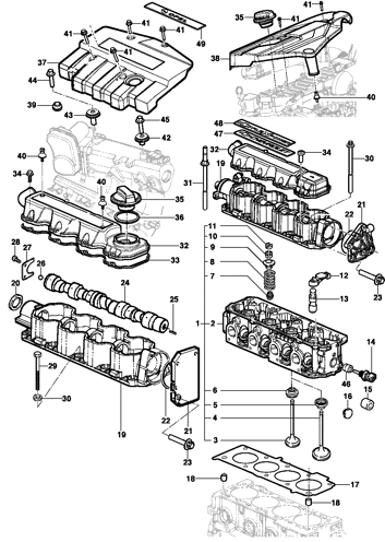 Imagem de Cabeçote do motor 8 válvulas